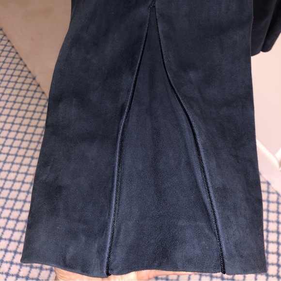 Worth Collection Dark Blue Suede Leather Pants New Size 10 - Picture 7 of 10